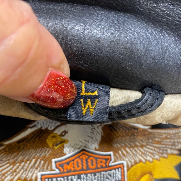 Harley-Davidson size large Brown Leather Bomber Jacket Riding Gear Lady Rider - Picture 15 of 16